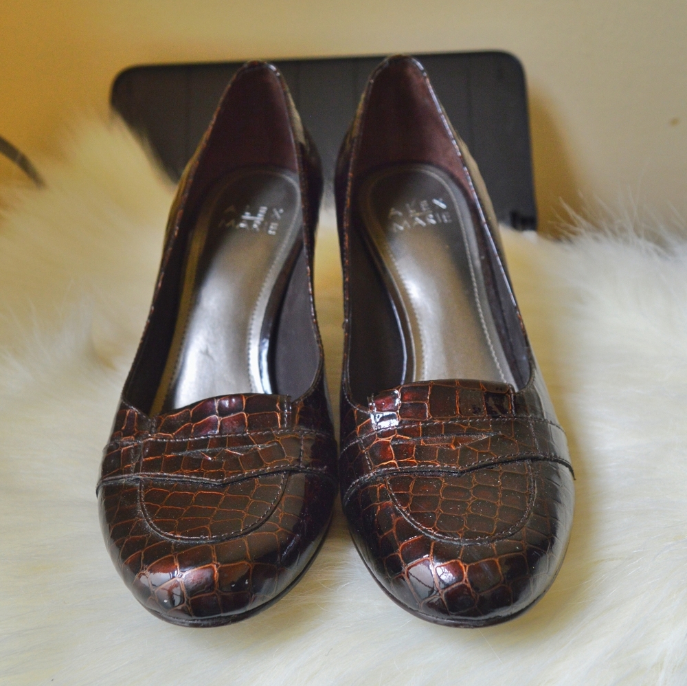 Alex Marie Crocodile Print Heels Size 7½